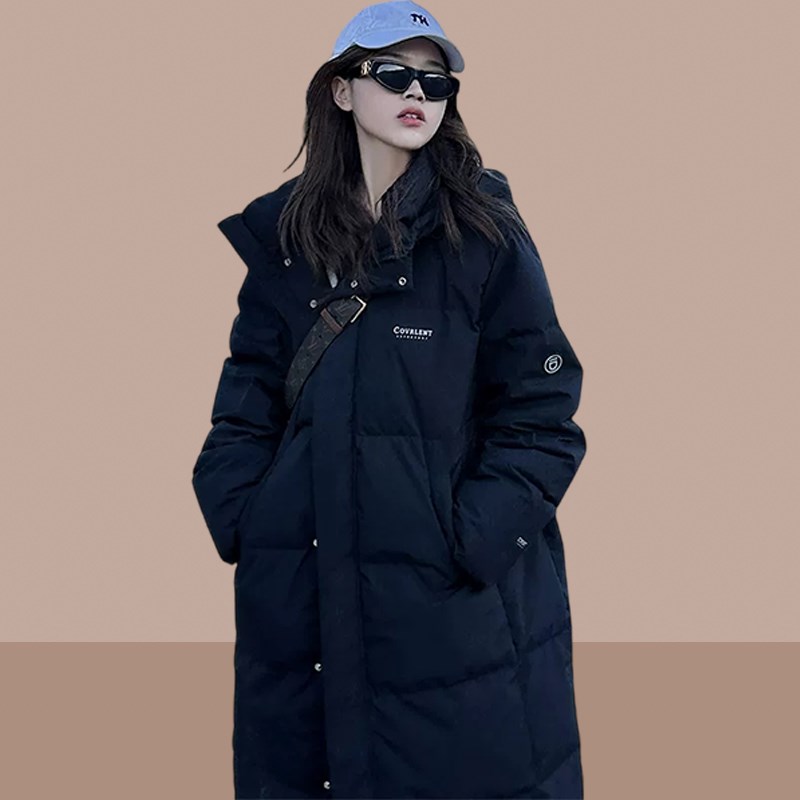 羽绒棉服女款2024秋冬中长w款面包服外套棉衣棉袄加厚今年流行爆