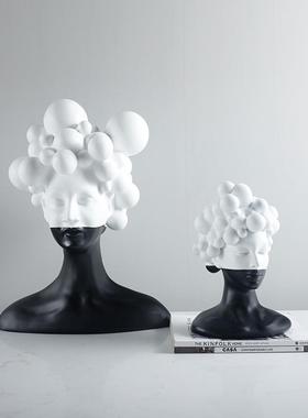 爆款现代抽象人物雕塑摆件家居客厅玄关样板房酒店别墅艺术软装饰