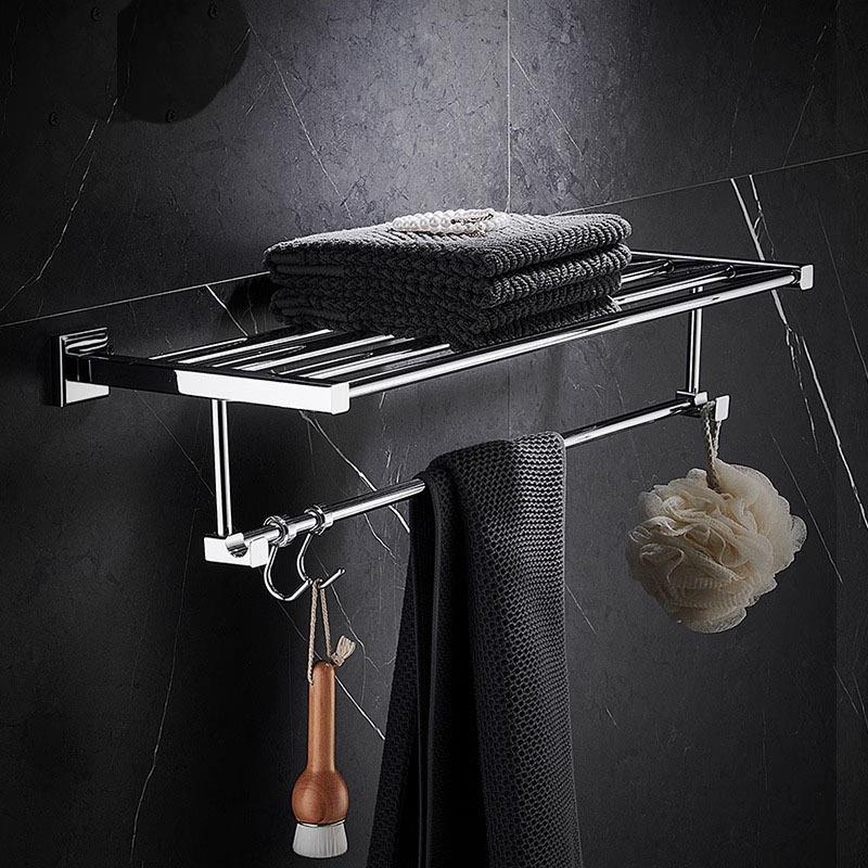 爆款全铜毛巾架卫生间浴室置物架壁挂式洗手间厕所浴巾架墙壁收纳