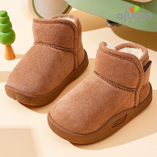 爱护康小童雪地靴防滑软底室内外加绒加厚保暖男女婴儿冬季短靴潮