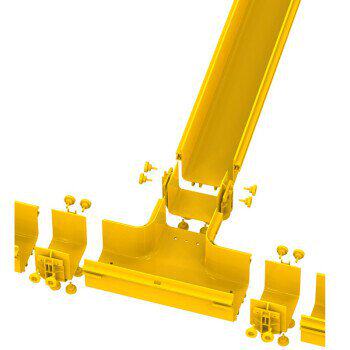 极速汇创佳(WHITERC)光纤槽道 ABS绝L缘阻燃塑料走线桥架 尾纤走