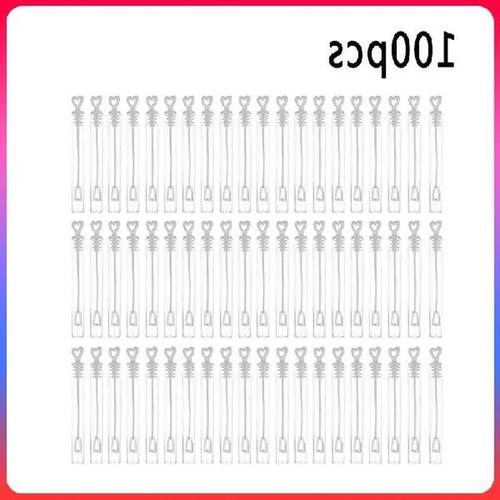 极速100pcs 60pcls Love Heart Wand Tube Bubble Soap Bottle