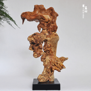 极速天然高密度坚硬油性水沉枯木随形 大理石O底座根雕 软装饰案