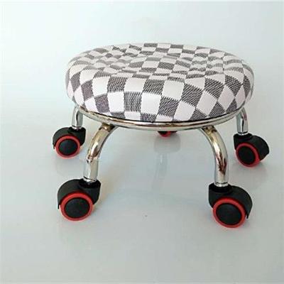 极速带轮凳子小圆滑轮板凳工作高B吧台座椅低升降可移动靠背旋转