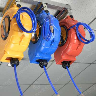 极速爆品8x12气管自动伸缩卷轴卷管器气鼓卷线器PU夹纱.管卷轴气