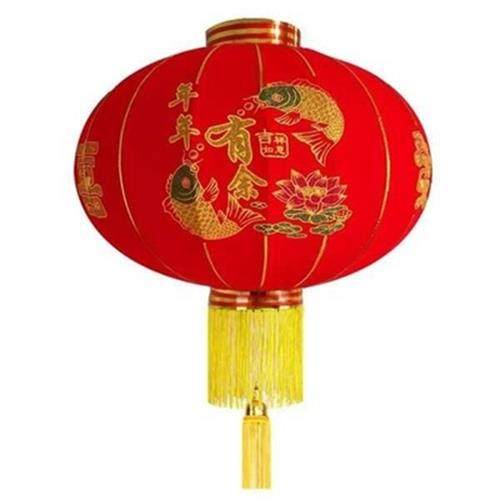 极速【一对2个价格送铃铛u】春节灯笼节日阳台户外乔迁防水植绒布