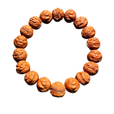 极速十二生肖恶僧猴头手串男款盘玩核雕文玩核桃光珠X雕刻怒佛爷