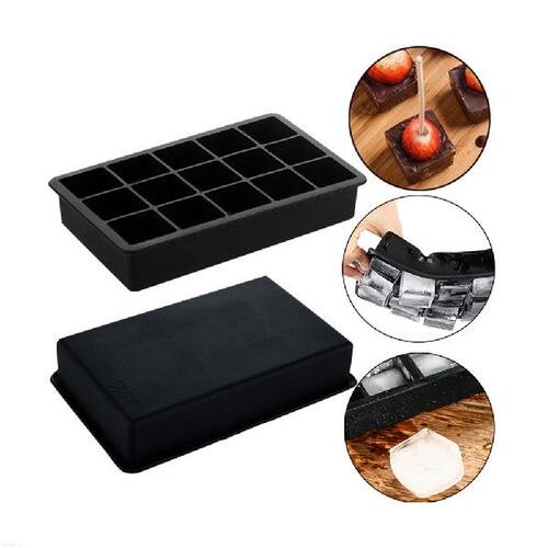 极速15 Grid Silicone Srquare Ice Tray Mold Frozen Maker Big