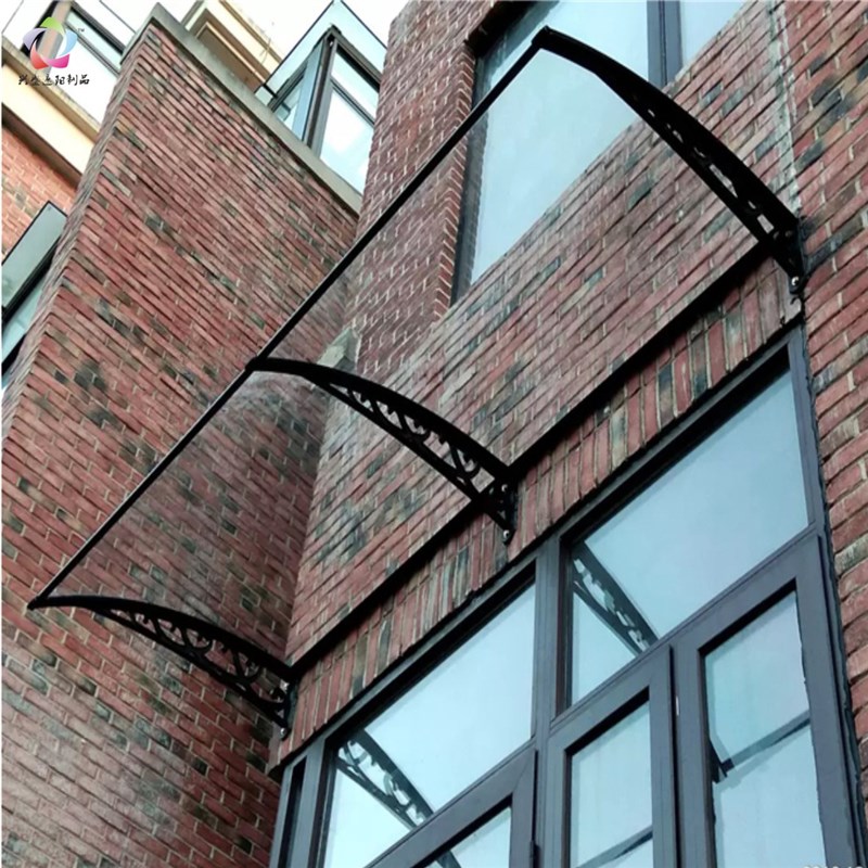极速厂促铝合f金无声雨棚窗棚透明雨蓬露台阳台门头雨搭遮雨板遮