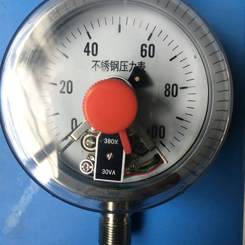极速不锈钢磁助式电接点压力表YXC100BF高压0-10R0Mpa激光无缝焊