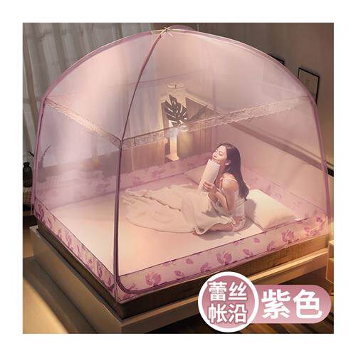 新品蒙古包蚊帐2023年新款防蚊可摺F叠加密免安装家用卧室拉链防