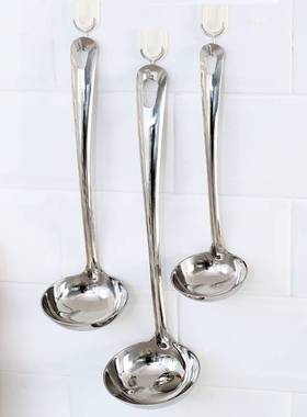 极速长柄不锈钢汤勺家用大勺子大B号汤匙盛粥稀饭勺小汤勺火锅漏