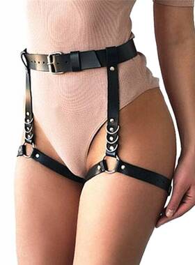 极速Sexy Women Harness Waist BelCt PU Leather Garters ORing