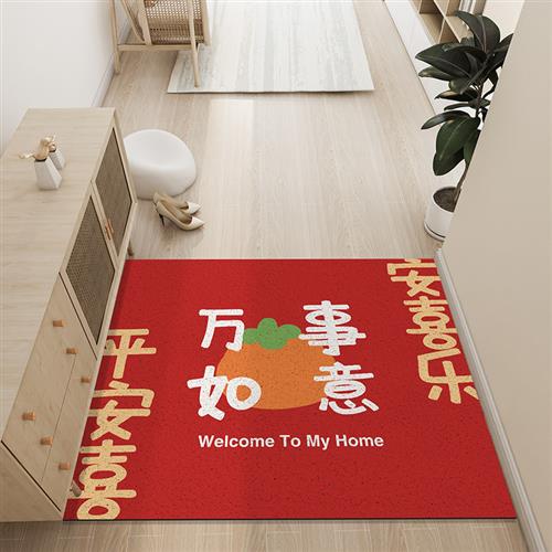 极速小清新风格玄关入户门蹭脚垫丝圈可裁剪加P厚地垫家用门口装
