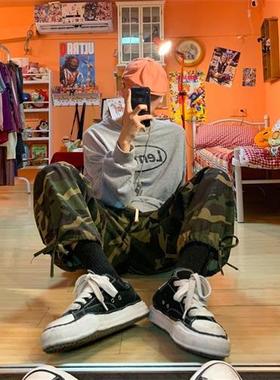 极速HOUZHOU Cargo Pantss Men Hip Hop Camouflage Pants Hippie