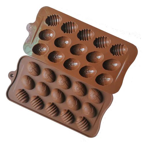 极速15 Holes Easter Egsgs Silicone Chocolate Mold Soap Form