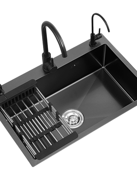 极速纳米洗菜盆水槽 单槽厨房304不锈钢小号洗碗池5M8x43 60x40 6