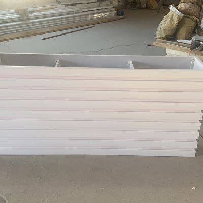 极速厂促户外f定制景观花盆铝合金组合木纹PVC花箱隔离花箱公园小