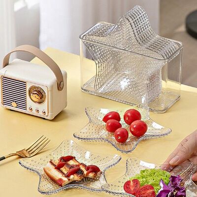 极速Dessert Plate Set Nordic Style Transparent DiTnnerware S