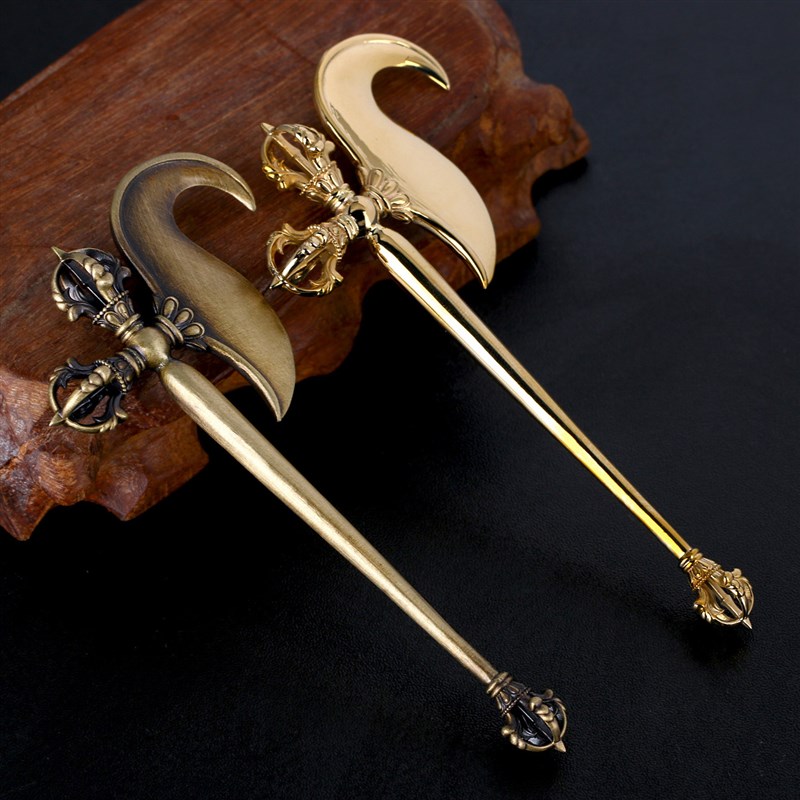 极速纯铜金刚钩杵法器随身u男士把玩铁象钩摆件收藏送礼品手工打