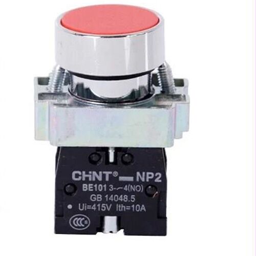 极速金属头按钮 NPs2-BA41自复位平按钮 一常开红色