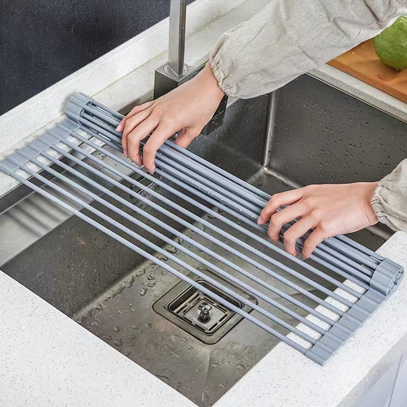 极速沥水架水槽碗架可摺叠洗碗池碗盘碗碟收纳层R架厨房置物架水