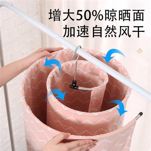 极速晒被子神器螺旋式挂牀单家用晾衣架阳台凉Q被罩专用圆形旋转