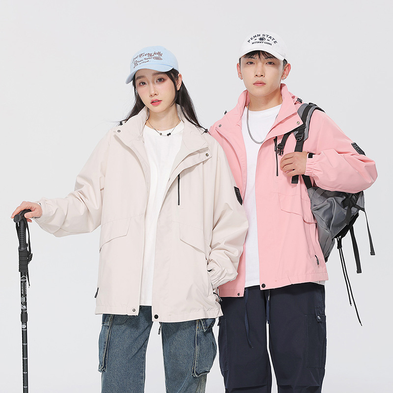 当潮马薄款冲锋衣男女情侣运动户外登山服防风衣夹克外套CSL6232