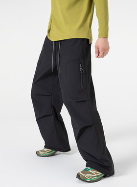 当潮马休闲裤宽松直筒工装裤子情侣款伞兵裤户外风长裤IZEXX80765