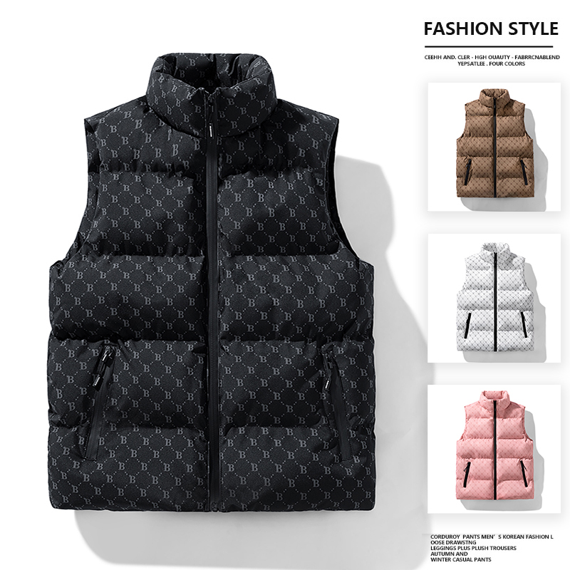 当潮马新款B字爆款棉衣马甲面包服棉衣无袖加厚立领上衣CSL77777