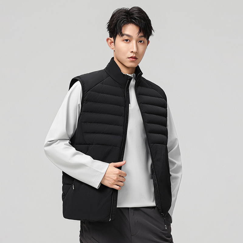 当潮马户外运动休闲羽绒马甲男士无袖立领保暖外套YYS-YR25075