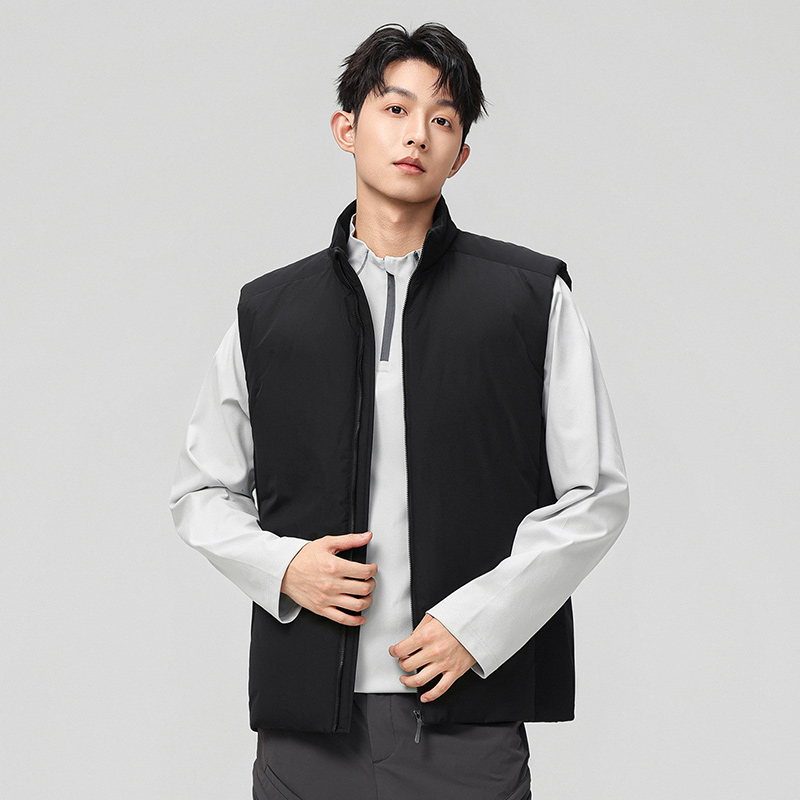 当潮马户外运动羽绒马甲男短高品质款立领保暖外套YYS-YR25065