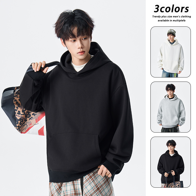 当潮马轻薄羽绒卫衣男女秋冬新款套头上衣外套休闲宽松百搭JS5663