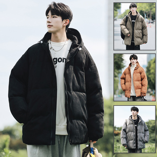 当潮马麂皮绒连帽加厚棉服棉袄外套都市潮牌防寒面包服外套MY1103