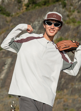 当潮马长袖T恤户外撞色半拉链吸湿速干防晒跑步骑行IZEXX90585