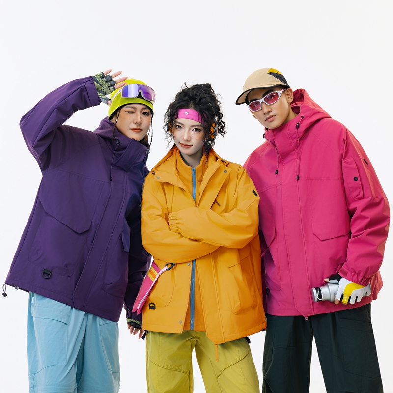 当潮马男女三合一可拆卸外套秋冬户外防风防水登山H-2388/JH-228