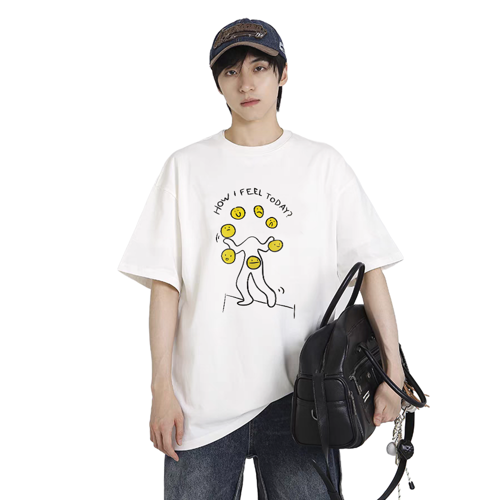 当潮马纯棉短袖t恤新款夏原创有趣印花宽松百搭圆领DF072-DCM01