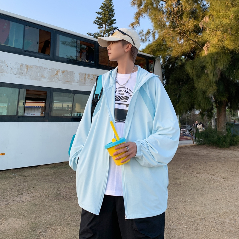 当潮马防晒衣外套男女同款连帽防晒服皮肤衣春夏季时尚轻薄BL0069
