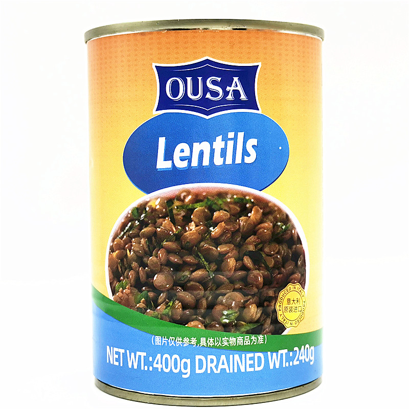 Ousa White Beans, Italian imported Ousa white Beans, green Lentils, Tomato sauce, baked Beans, canned instant food 400g thumbnail 7