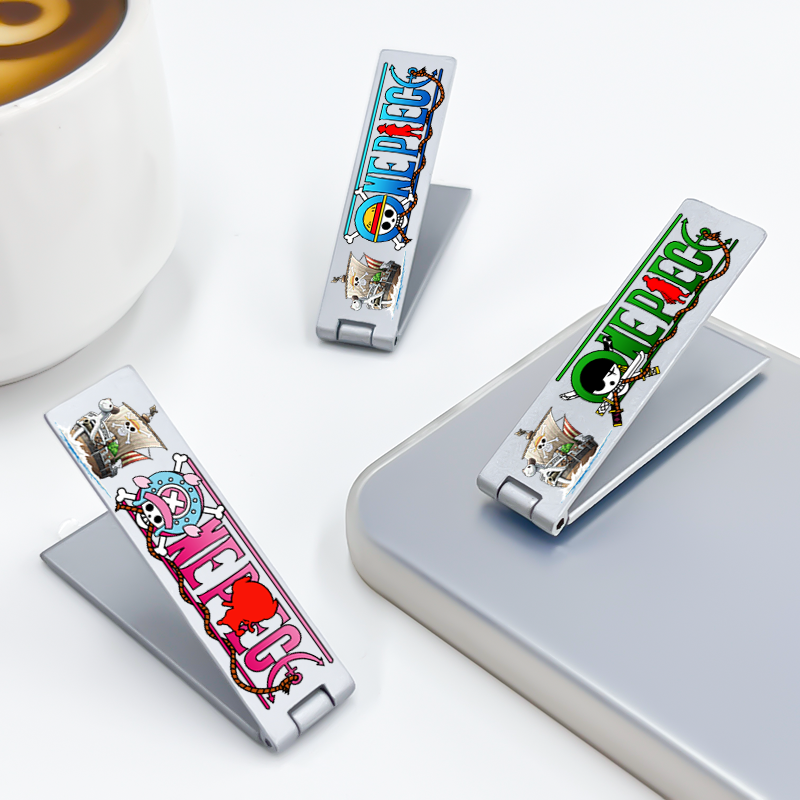 海贼王金属手机支架一字个性创意女男款高级diy文字支撑架动漫懒人