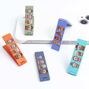 财神到新款 卡通手机支架隐形金属折叠粘贴背贴便携桌面通用可爱学生便捷懒人必备折叠金属手机支架