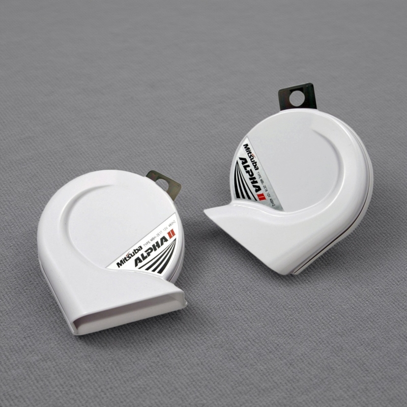 日本三菱MITSUBA汽车喇叭ALPHA II系列白色超响欧洲音含税包邮