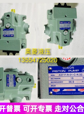 韩国SEWON柱塞泵A37-F/L-R-01-B/C/H-K-32机床油泵液压站泵头