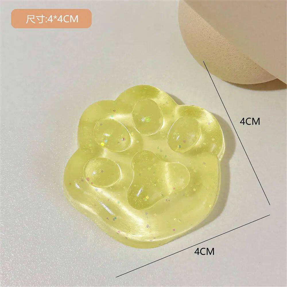 카와이 고양이 발 Y 짜내기 장난감 부드럽고 사실적인 젤리 글리터 CA