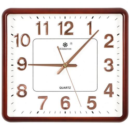 日历艺术13石英钟挂墙英寸钟表大上挂钟客厅字静音家用创意时尚金