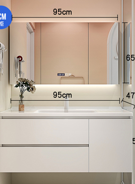 /柜/140厘米陶瓷柜一体卫浴130实木面盆洗脸洗手公分135150浴室柜