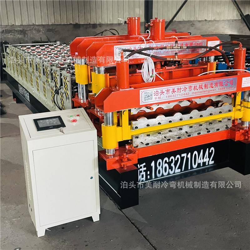 840800仿树脂瓦压瓦机压彩钢铝瓦纳米板全自动双层竹节琉璃瓦机