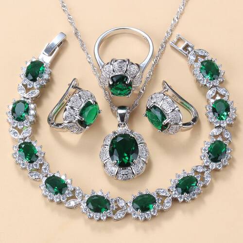 Bridal Necklace And Earrings Jewelry Sets For Women Fashion