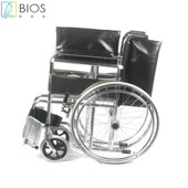 晶伴侣普通轮椅电镀碳钢皮革折叠中老年残疾人手动轮椅Z车工厂直