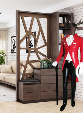 展厅玄关入户大堂装饰欧式艺术抽象客厅K电视柜大型落地人形物雕